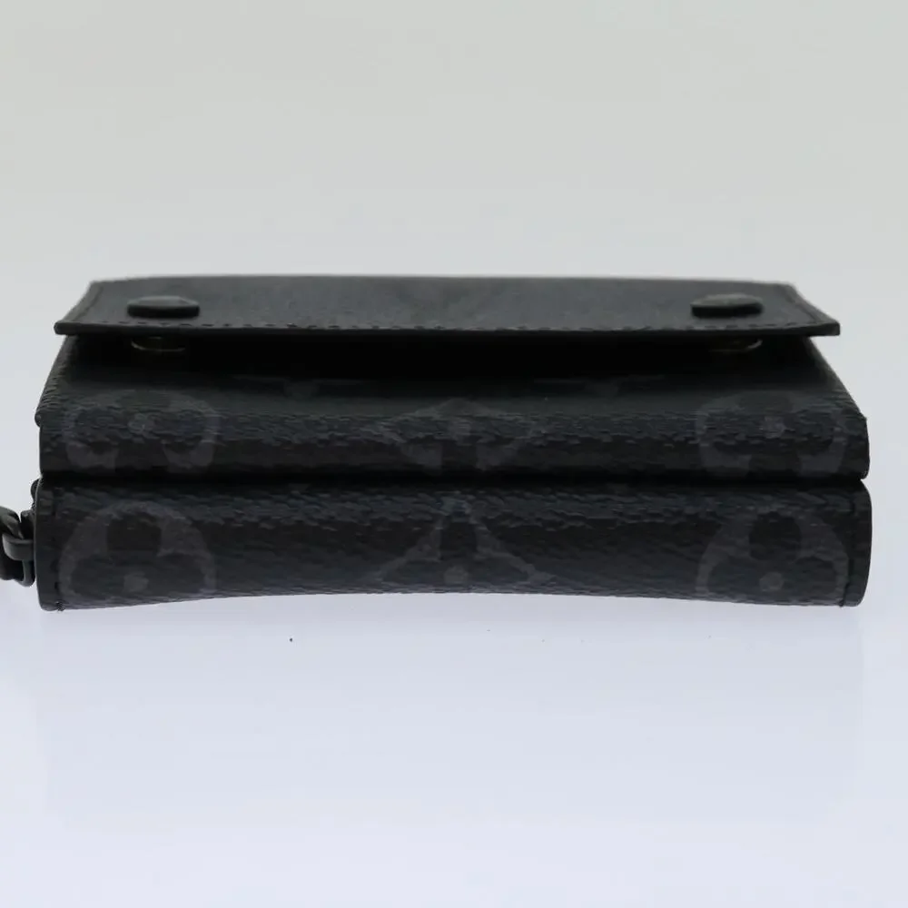 Louis Vuitton Monogram Eclipse Discovery Compact Wallet Black